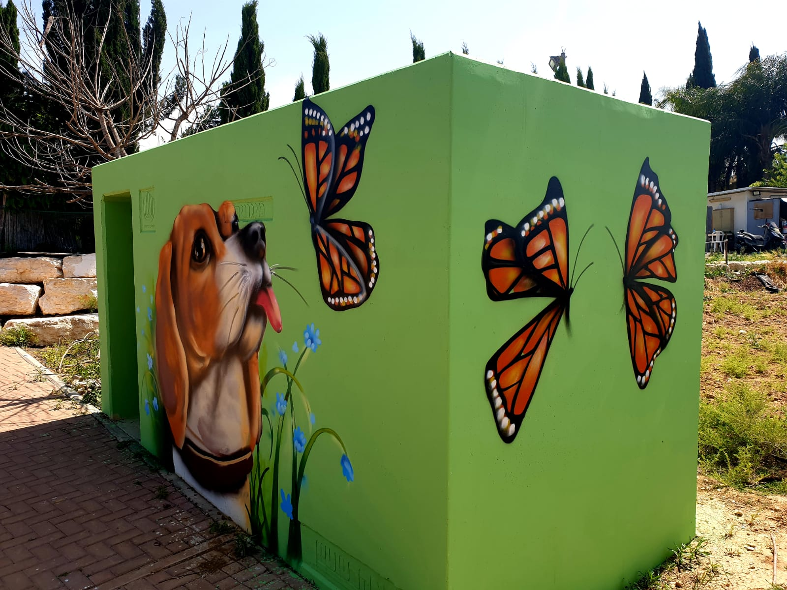 Dog and butterflies 2