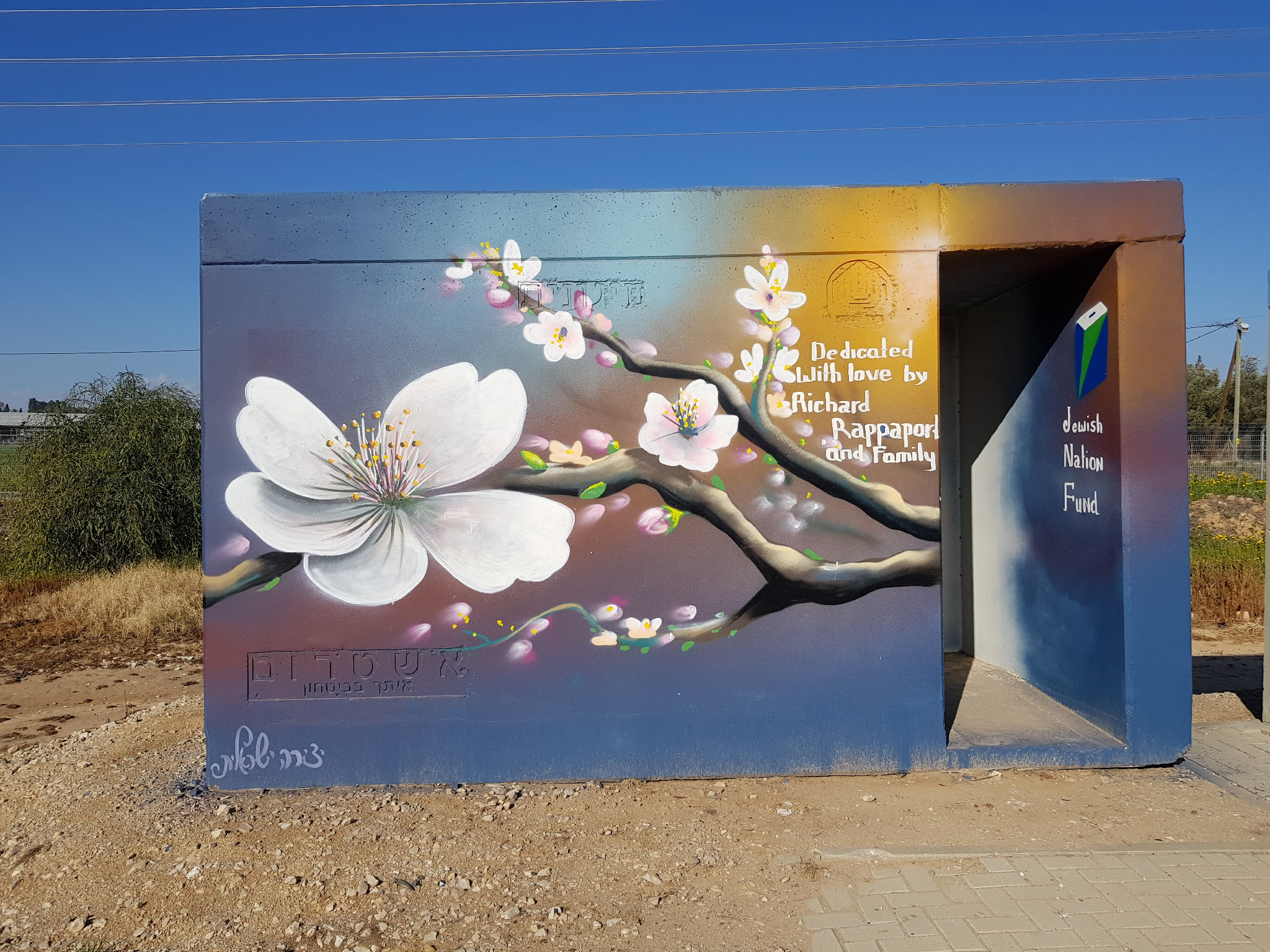 Eshkol Regional Council Junction southbound flowering trees3